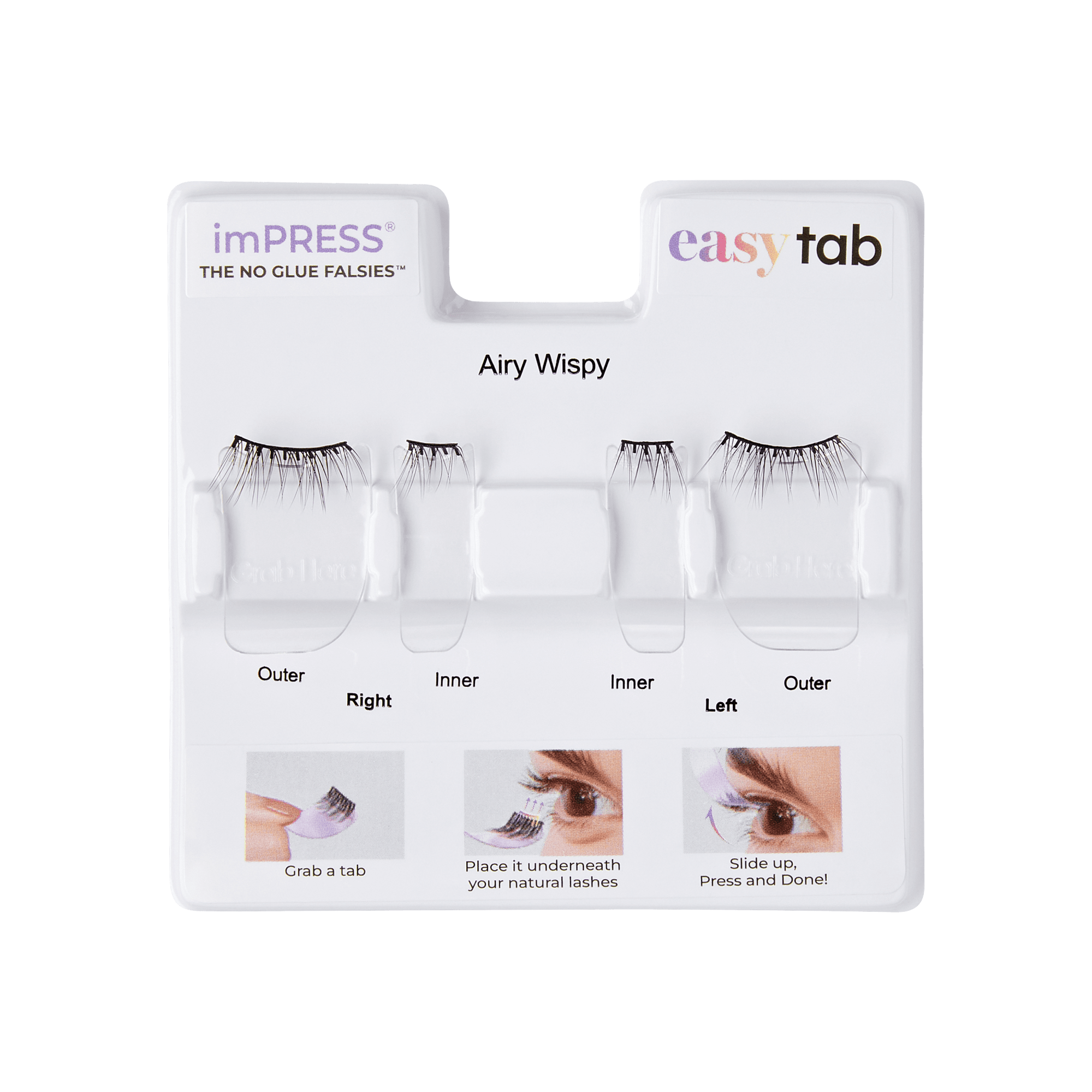 imPRESS Falsies easy tab Self Adhesive Eyelashes– Airy Wispy