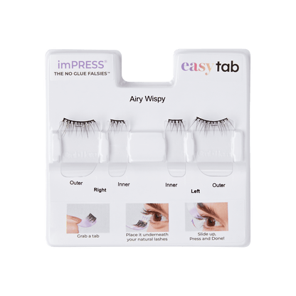 imPRESS Falsies easy tab Self Adhesive Eyelashes– Airy Wispy