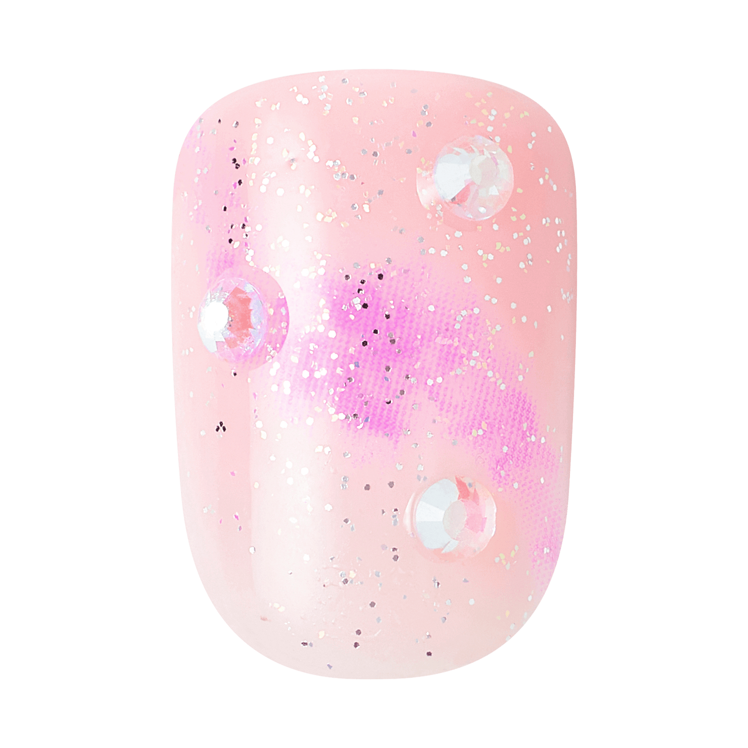 Impress Design Halloween No Glue Fake Press On Nails - Bloody Chic | Design, Pink, Short, Squoval, Glow In The Dark, Manicure
