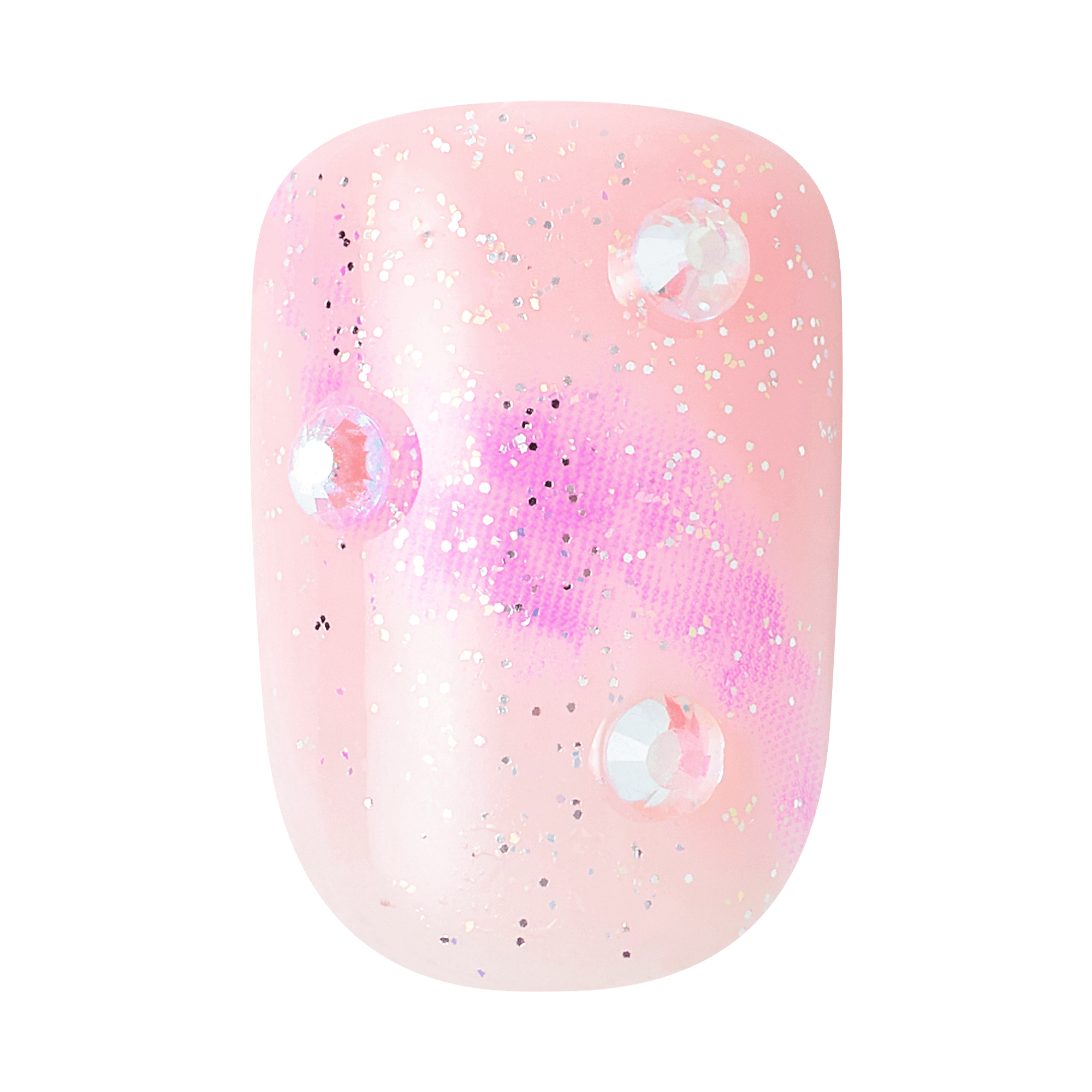 Impress Design Halloween No Glue Fake Press On Nails - Bloody Chic | Design, Pink, Short, Squoval, Glow In The Dark, Manicure