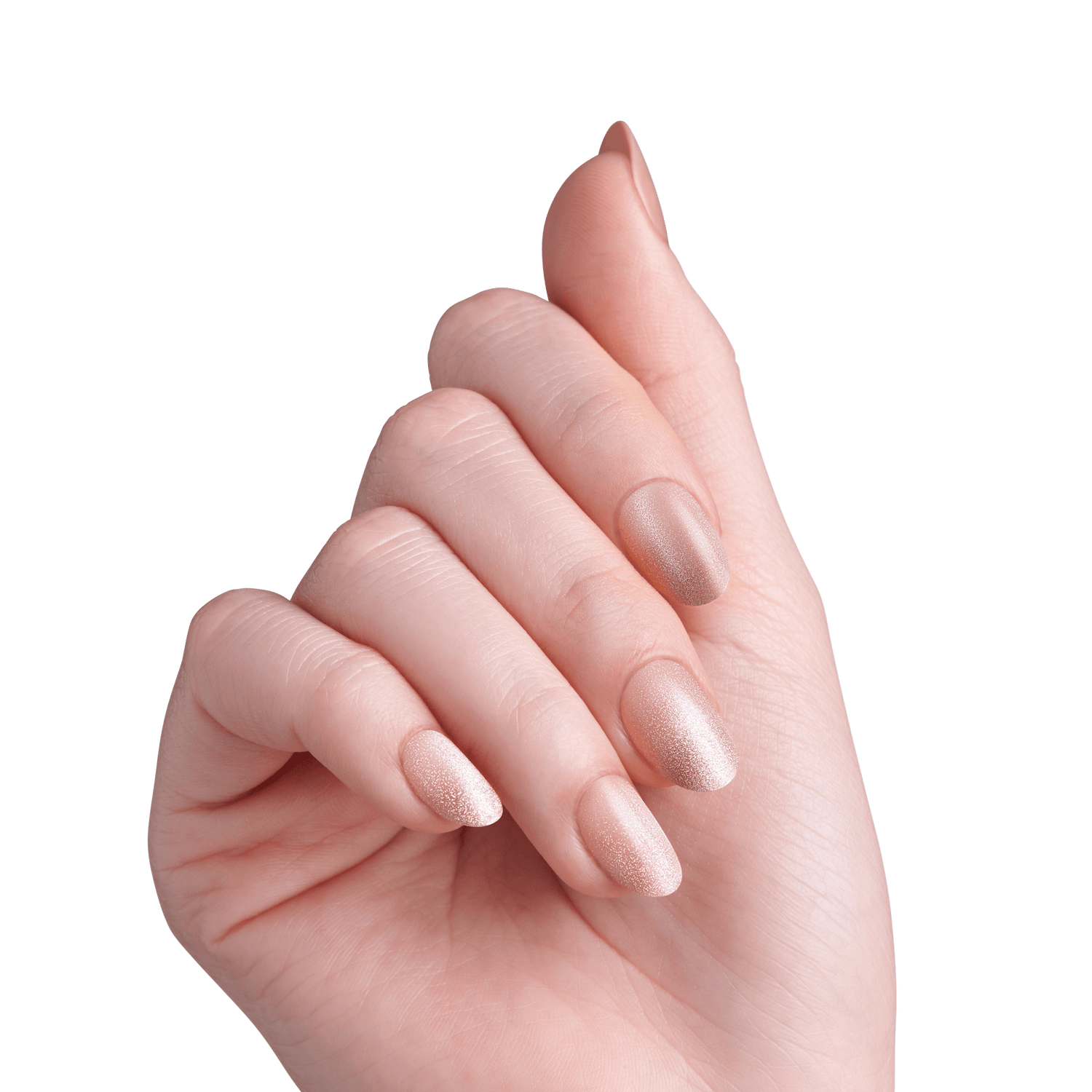 colorFX by Impress No Glue Fake Press On Nails - Velvet Day | Design, Pink, Short, Oval, Manicure