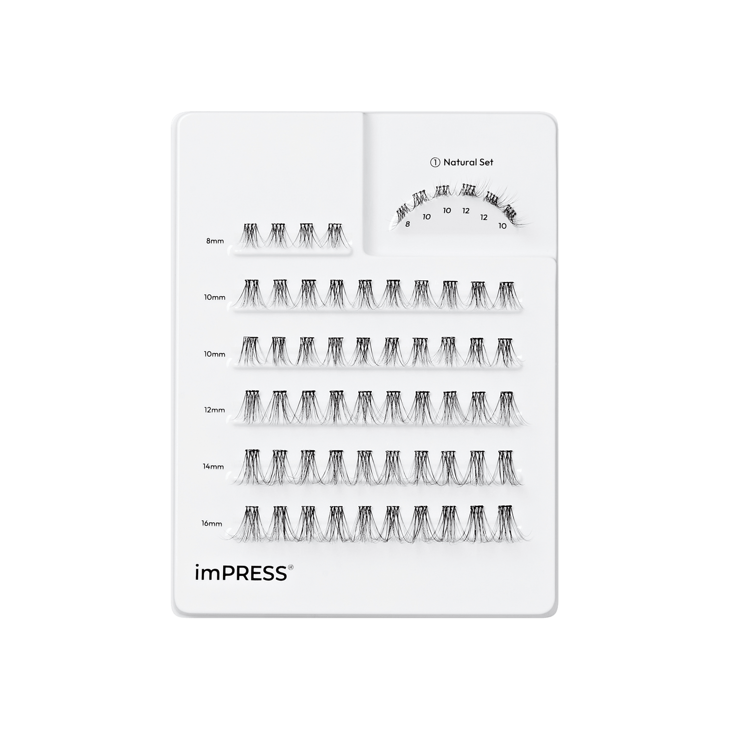 imPRESS Falsies Pre-Glued Individual Lashes Multipack - Classic Natural