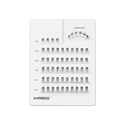 imPRESS Falsies Pre-Glued Individual Lashes Multipack - Classic Natural