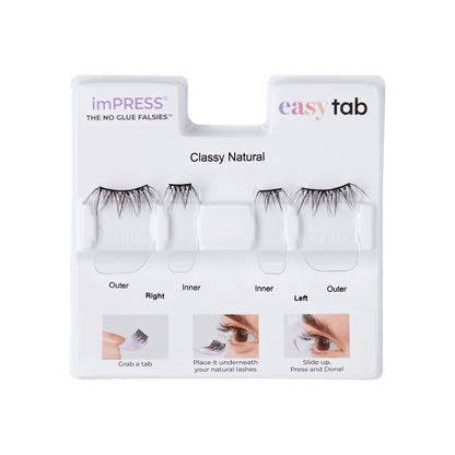 imPRESS Falsies easy tab Self Adhesive Eyelashes – Classy Natural