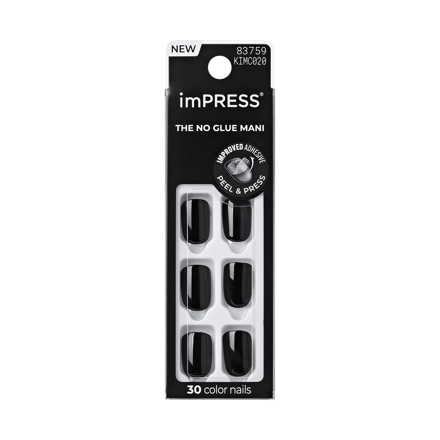 imPRESS Color Press On Nails - All Black
