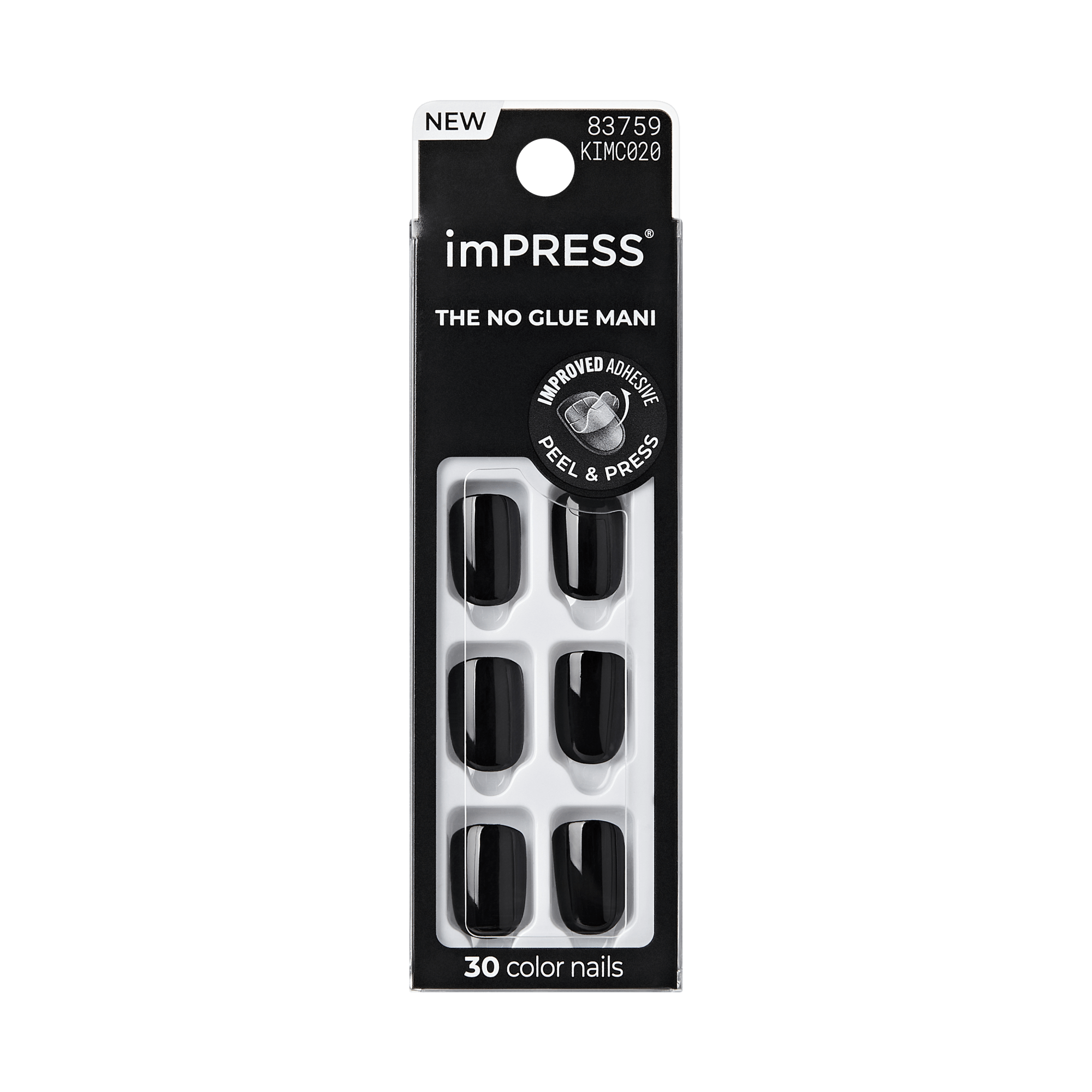 imPRESS Color Press On Nails - All Black