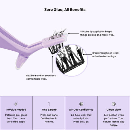 imPRESS Falsies Pre-Glued Lash Clusters Kit - Classic Wispy