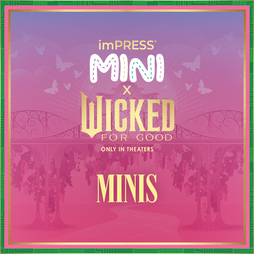 imPRESS Mini x Wicked For Good theatrical collaboration poster