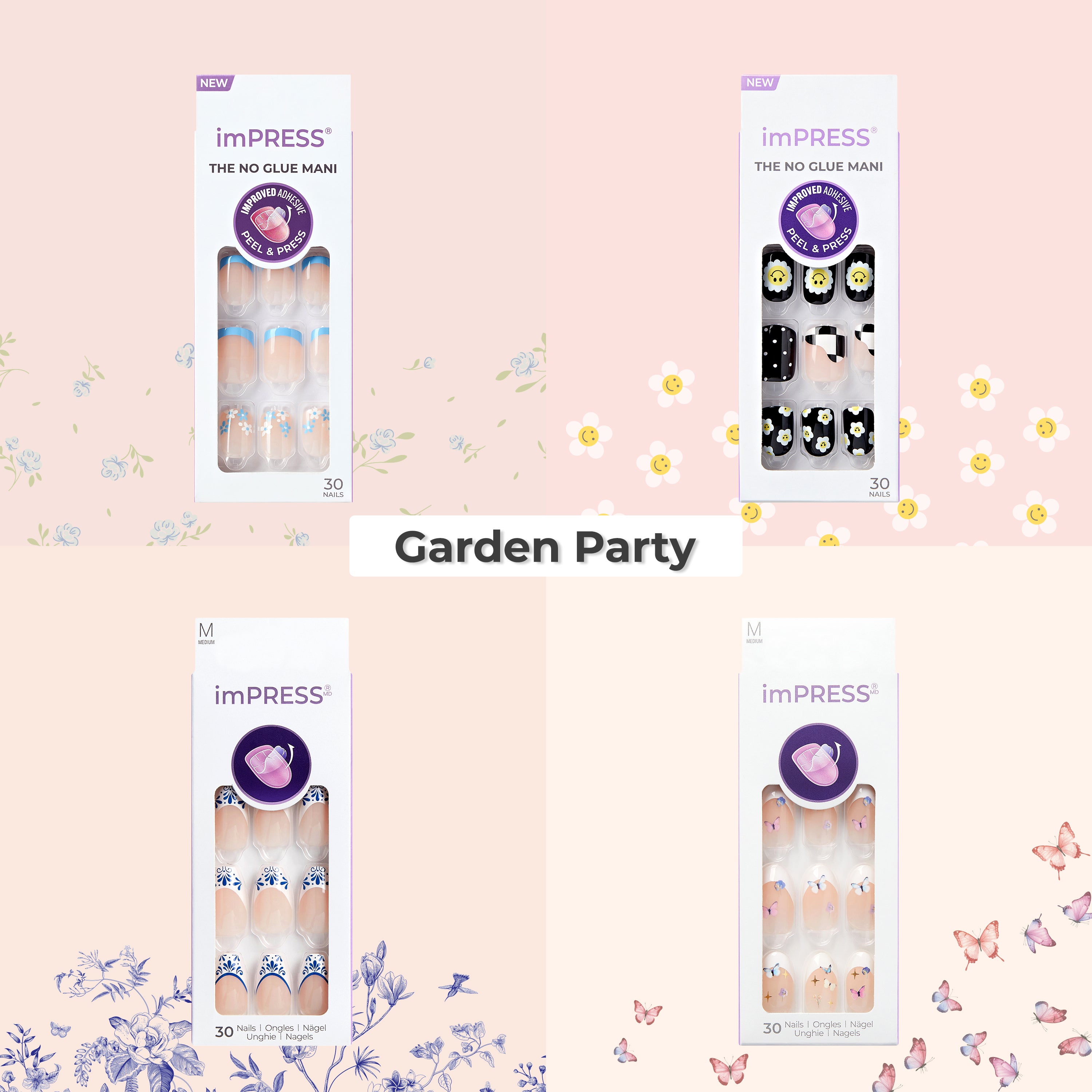 imPRESS Design Press On Nails Bundle - Garden Party