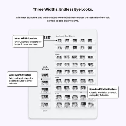 imPRESS Falsies Pre-Glued Lash Clusters Multipack - Classic Volume