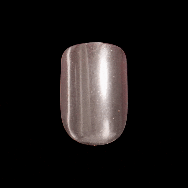 Imaging of a single, short, squoval press-on nail in metallic rosegold color. Nail is from imPRESS Color FX in &