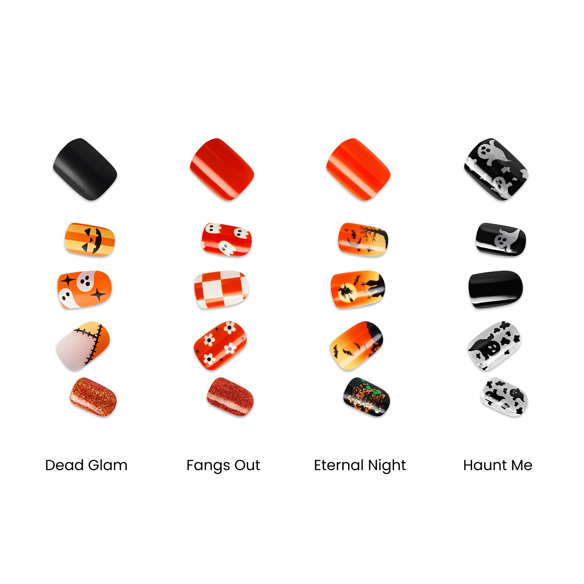 Impress Design No Glue Fake Press-On Halloween Nails Bundle - Spellbound Classics