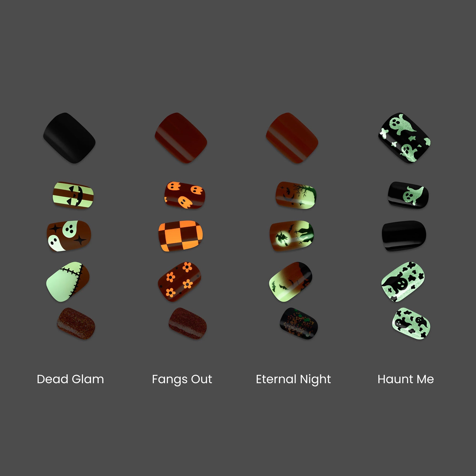 Impress Design No Glue Fake Press-On Halloween Nails Bundle - Spellbound Classics