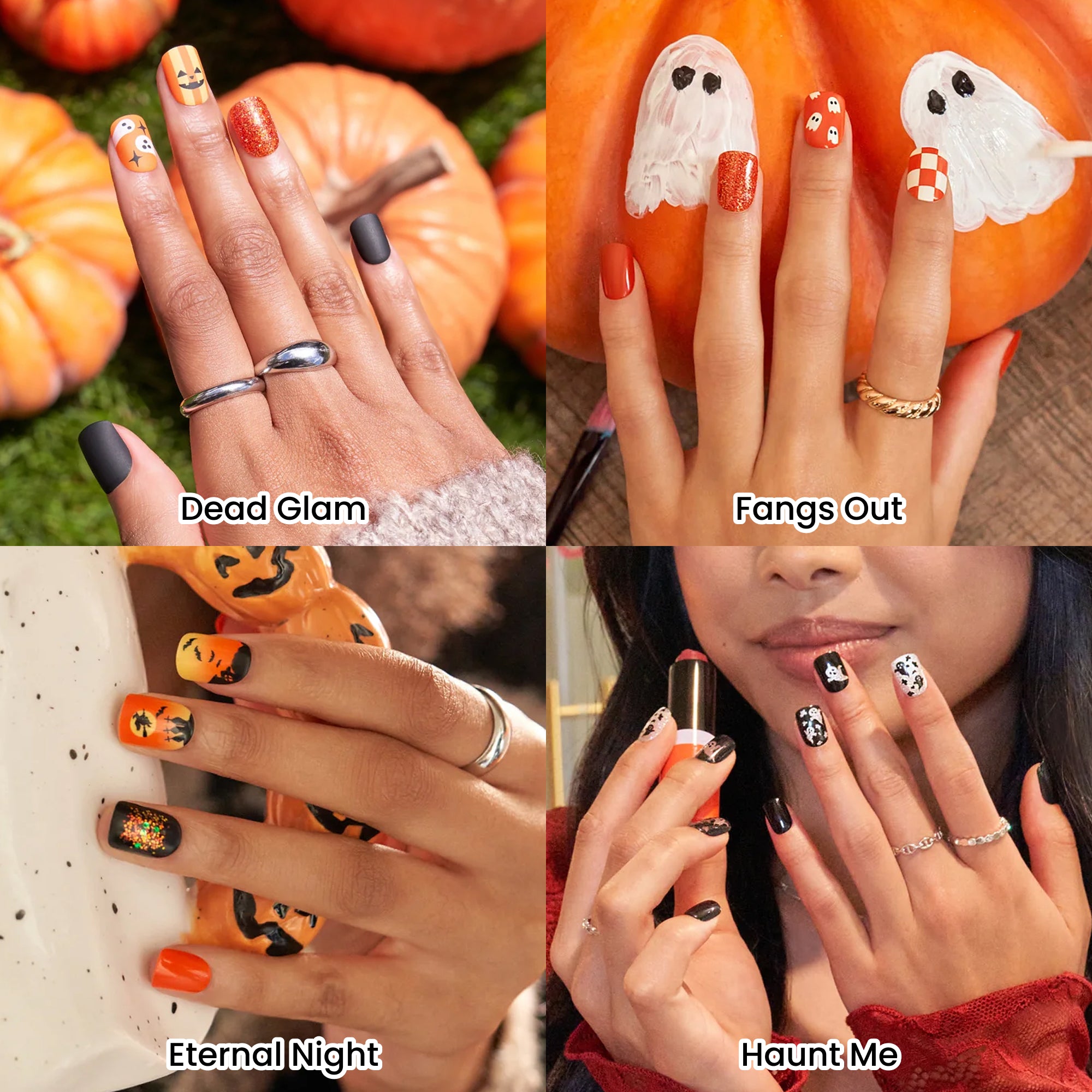 Impress Design No Glue Fake Press-On Halloween Nails Bundle - Spellbound Classics