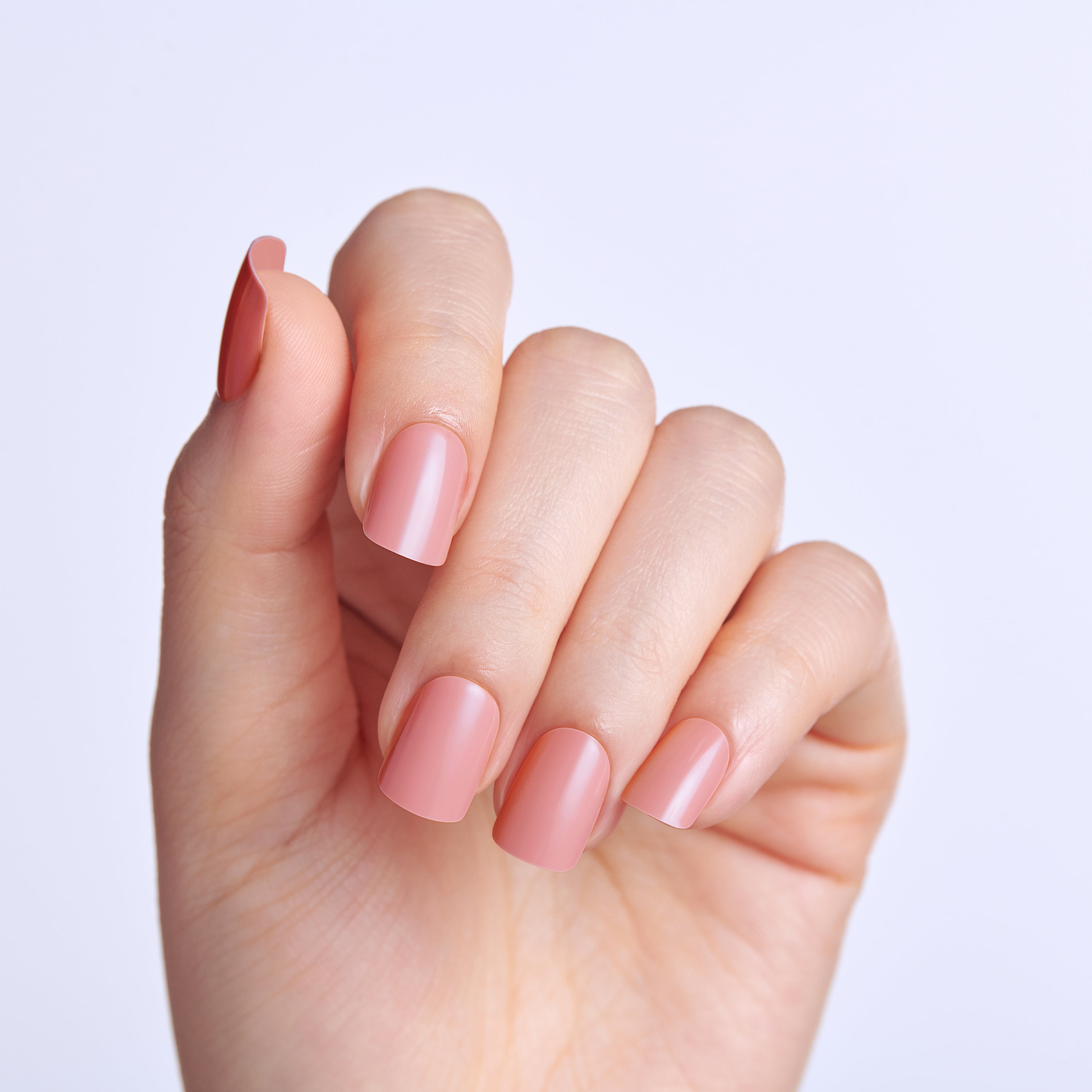 Impress Color No Glue Fake Press On Nails - Your Magic | Solid, Pink, Short, Squoval, Manicure