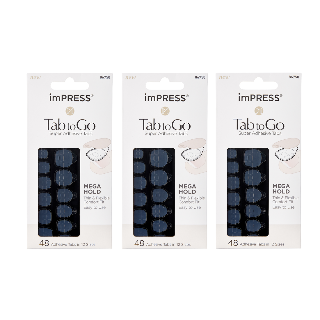 imPRESS Tab To Go Adhesive Nail Tabs 3-Pack