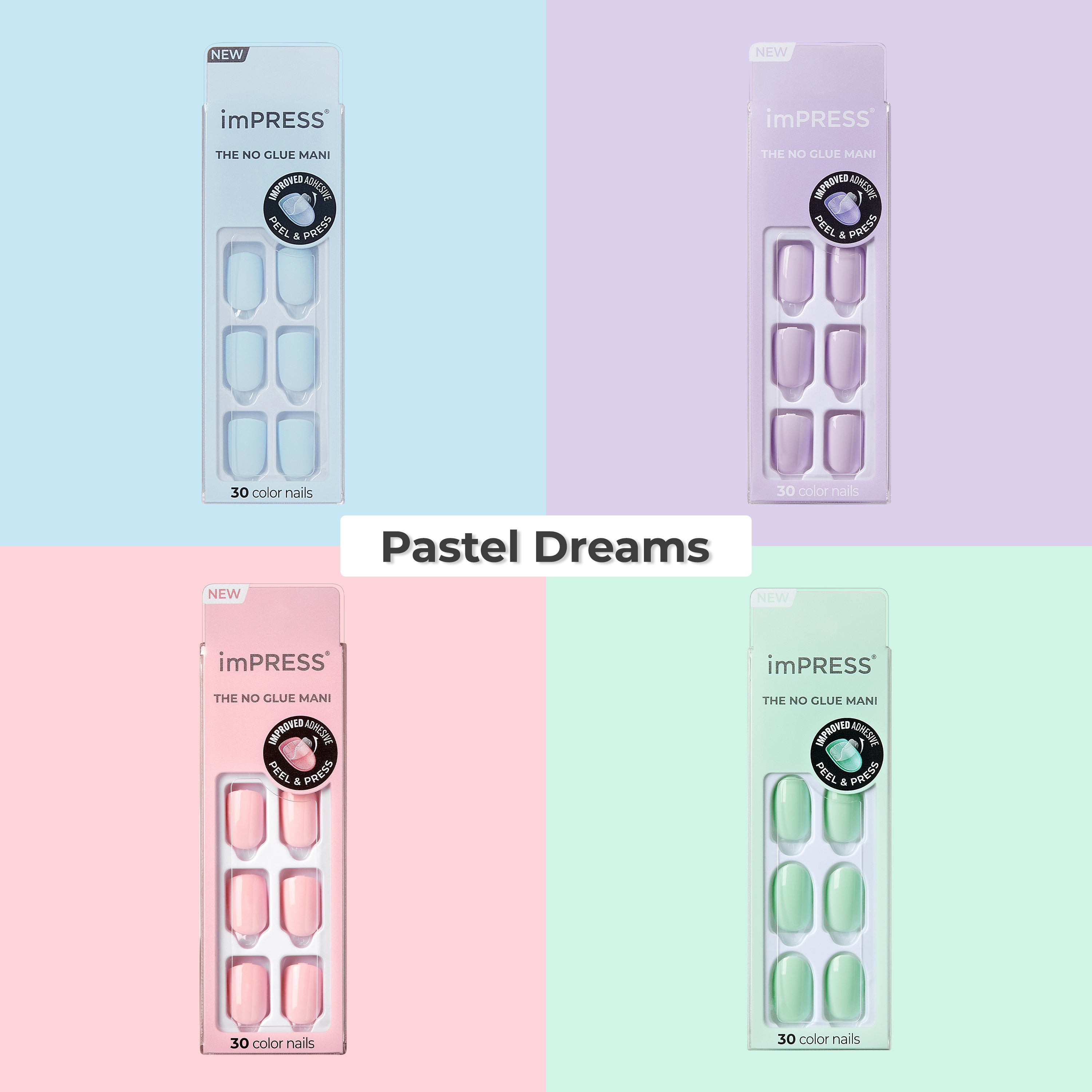 imPRESS Color Press On Nails Bundle - Pastel Dreams