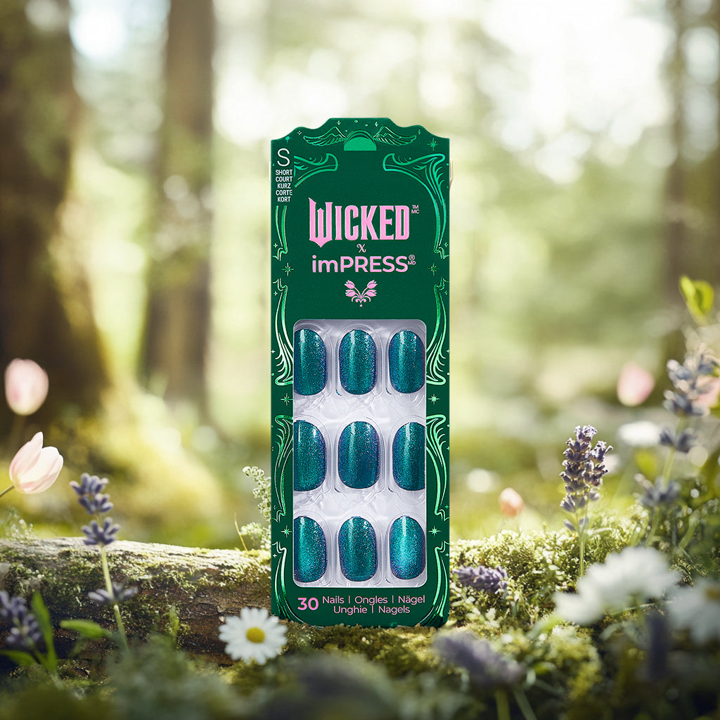 Wicked X imPress No Glue Press On Nails - The Green Elixir