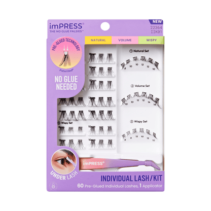 imPRESS Falsies Pre-Glued Individual Lashes Starter Kit