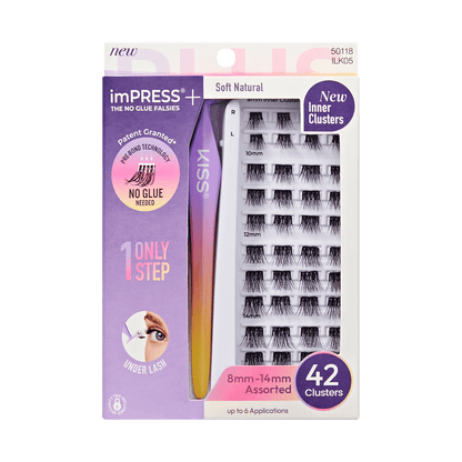 imPRESS+ Press On Self Adhesive Eyelashes - Soft Natural
