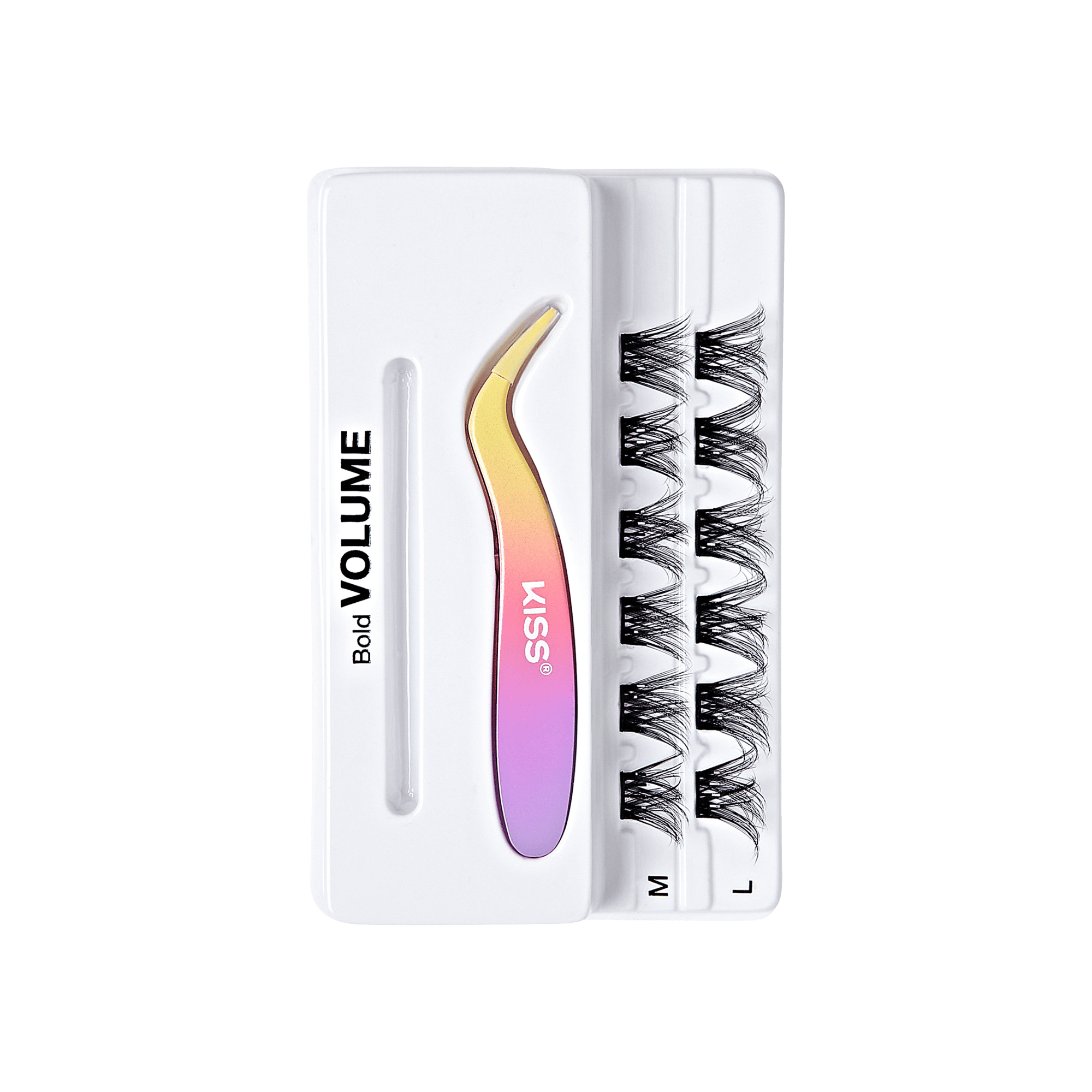 imPRESS Falsies Self Adhesive Eyelashes, 12 Lash Clusters + Applicator - Bold