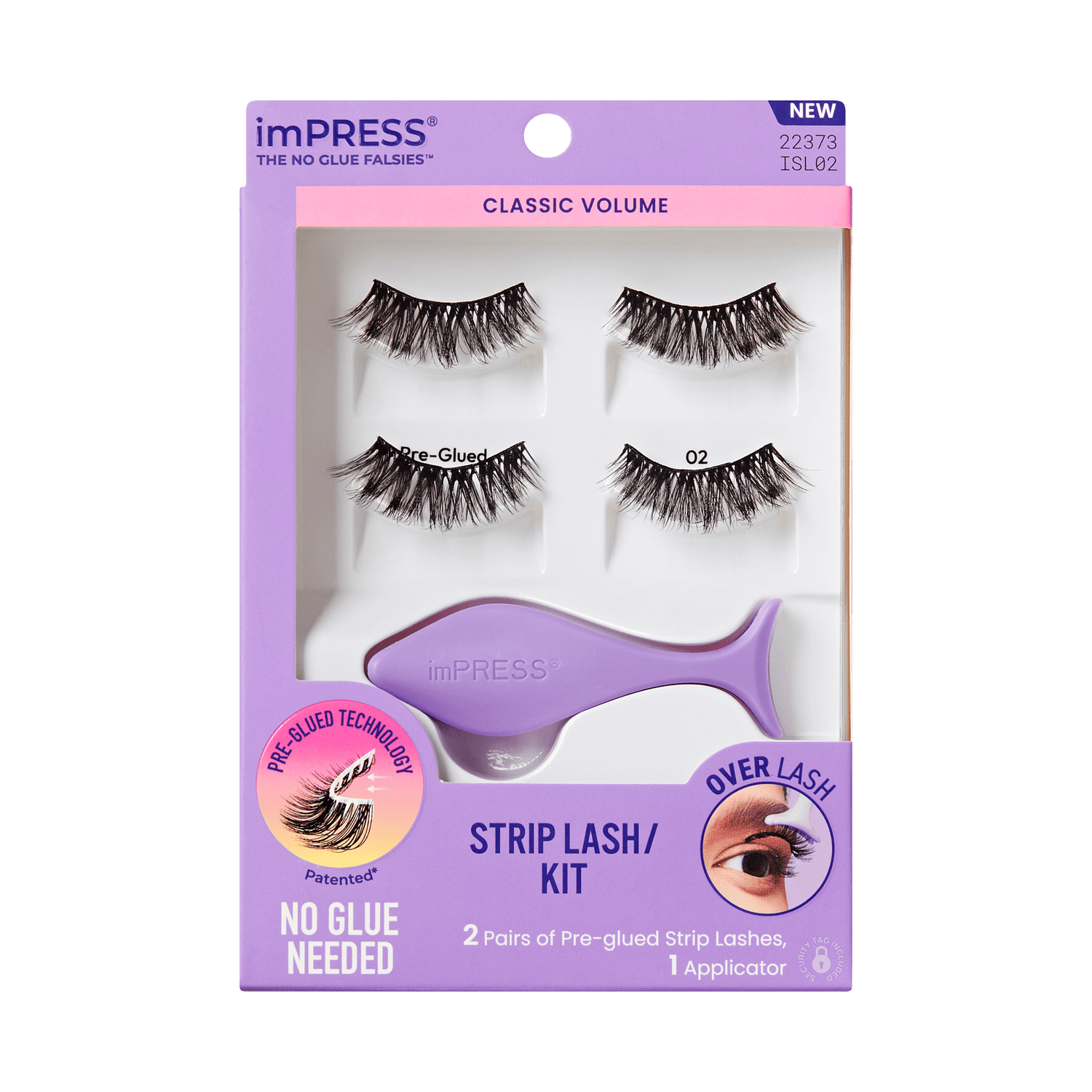 imPRESS Falsies Pre-Glued Strip Lashes Kit - Classic Volume