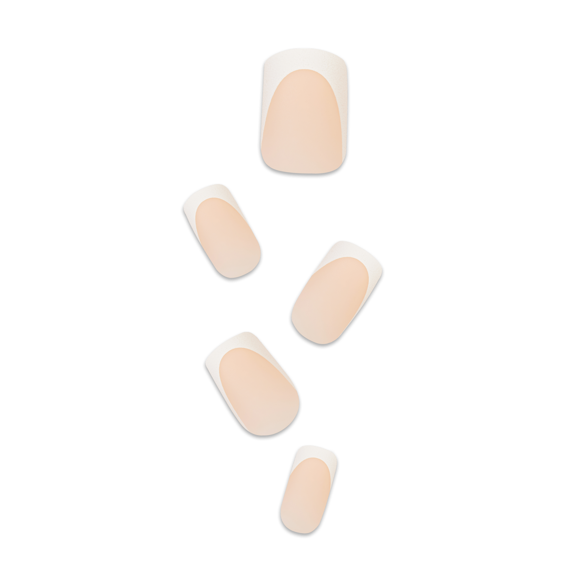 Impress Design No Glue Fake Press On Nails - Twist | French Tips, White, Medium, Squoval, Manicure