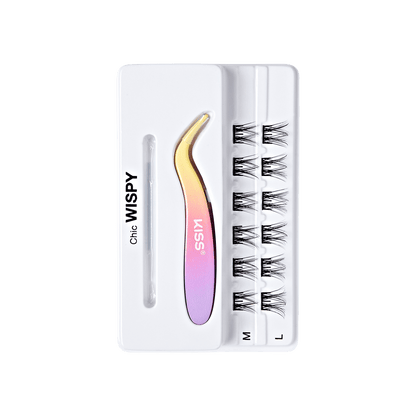 imPRESS Falsies Self Adhesive Eyelashes, 12 Lash Clusters + Applicator - Chic