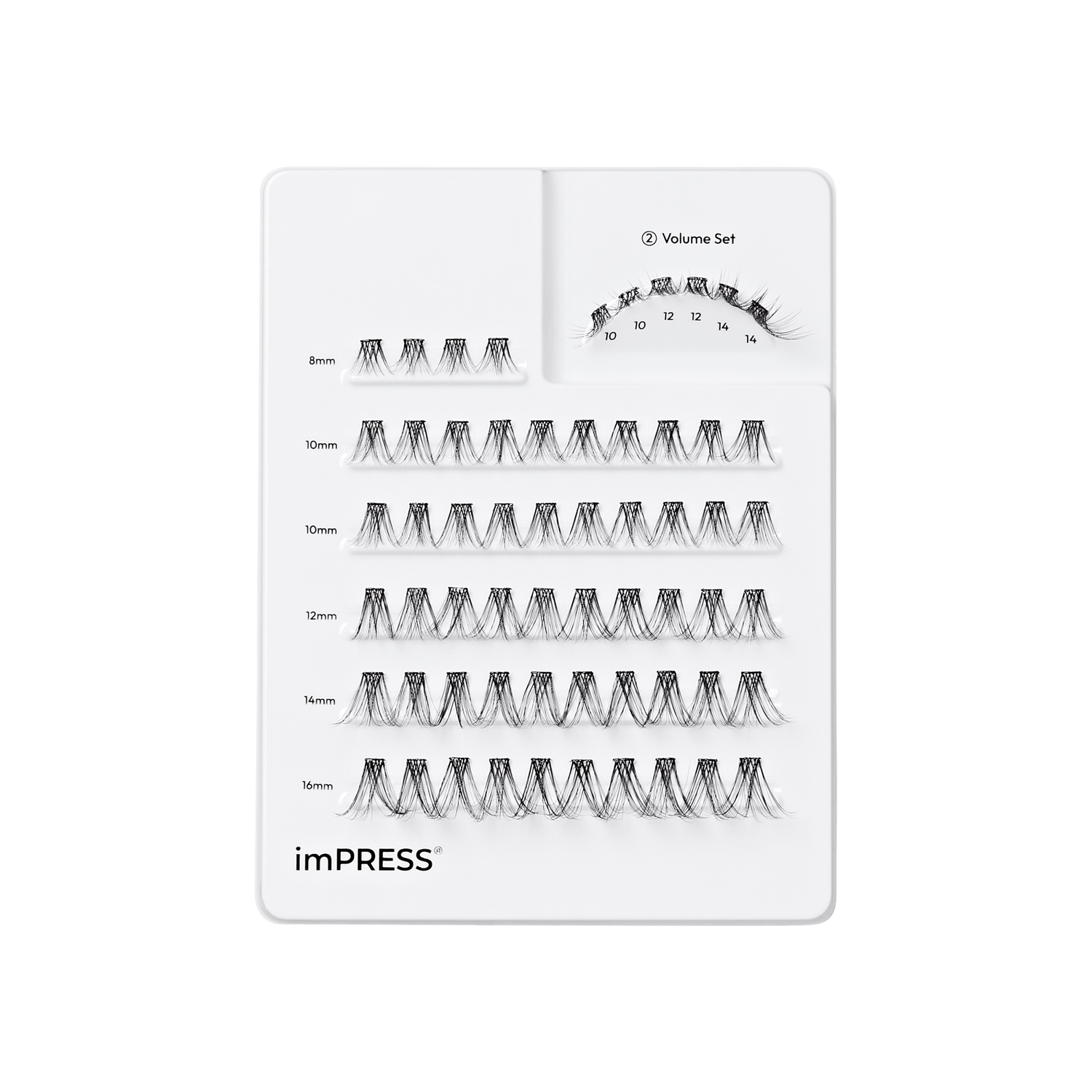 imPRESS Falsies Pre-Glued Individual Lashes Multipack- Classic Volume