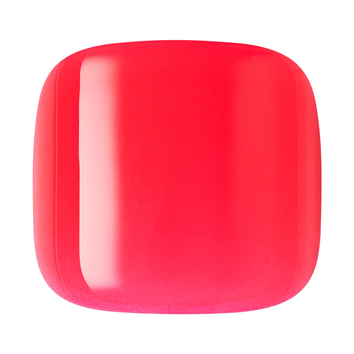 Closeup of pink toenail on clear background
