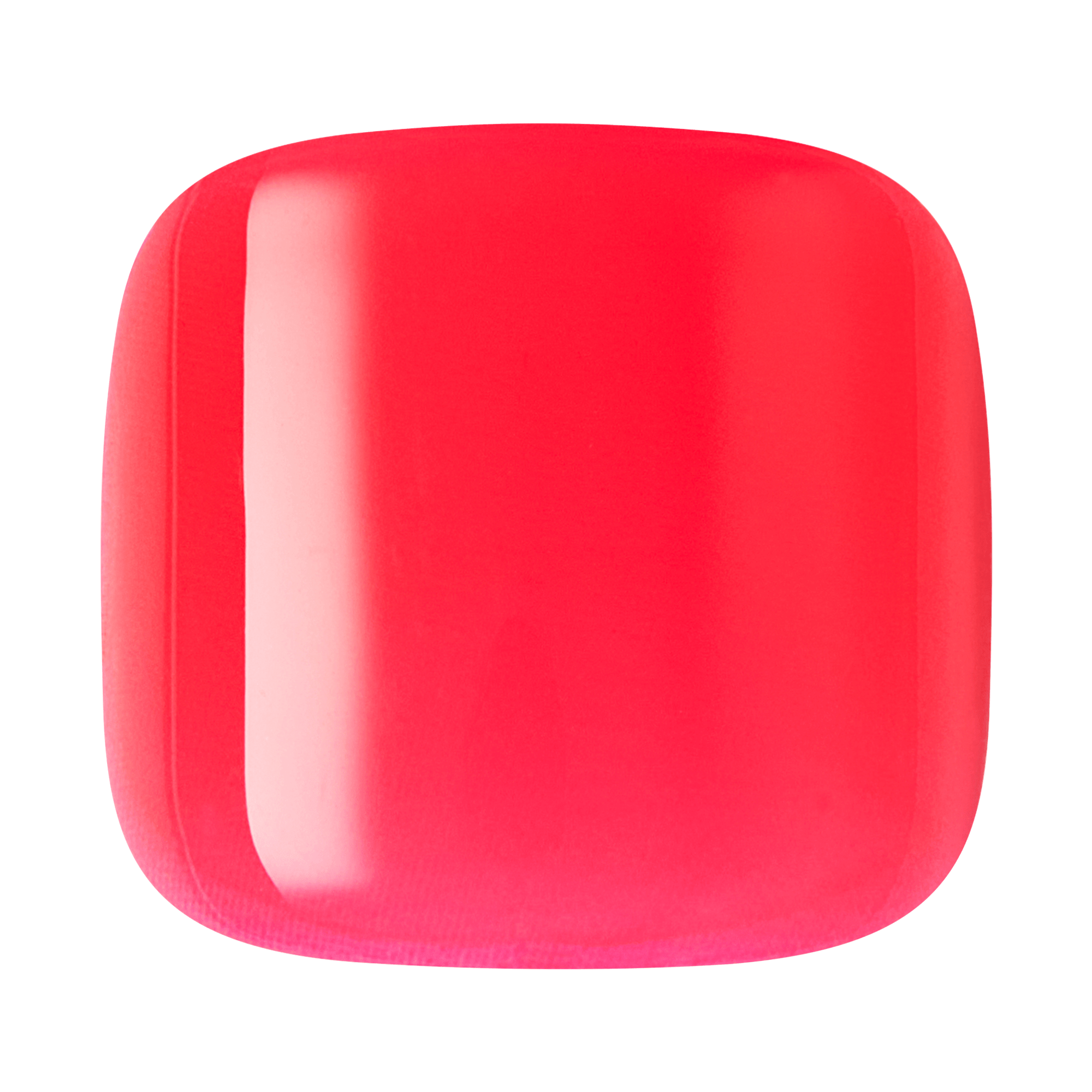 Closeup of pink toenail on clear background