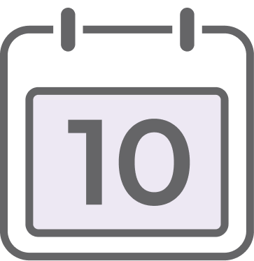 Calendar icon showing date 10