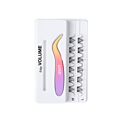 imPRESS Falsies Self Adhesive Eyelashes, 12 Lash Clusters + Applicator - Edgy