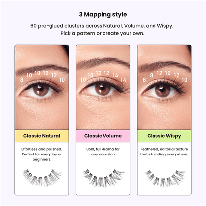 imPRESS Falsies Pre-Glued Individual Lashes Starter Kit