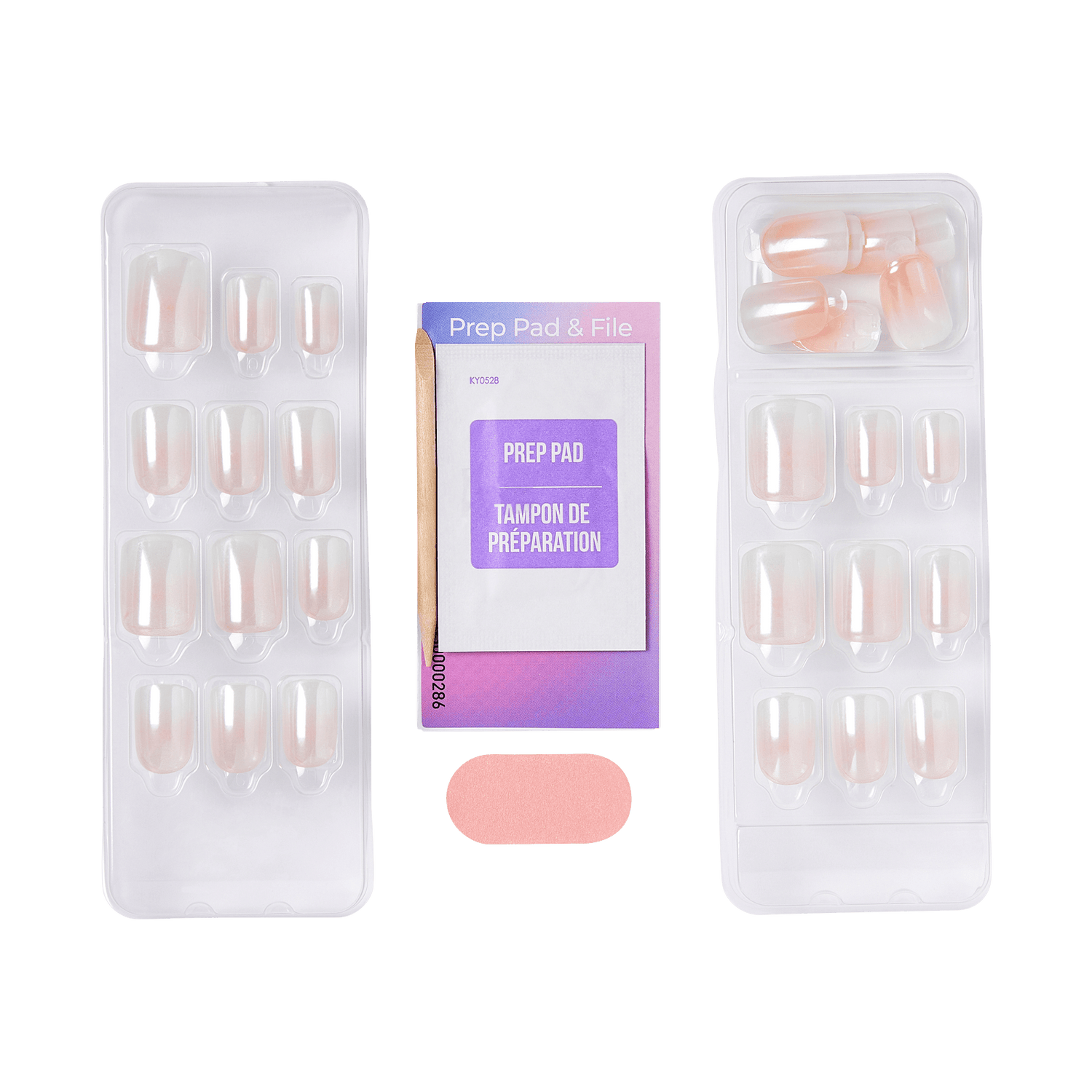 colorFX by Impress No Glue Fake Press On Nails - Connection | Solid, White, Short, Squoval, Manicure