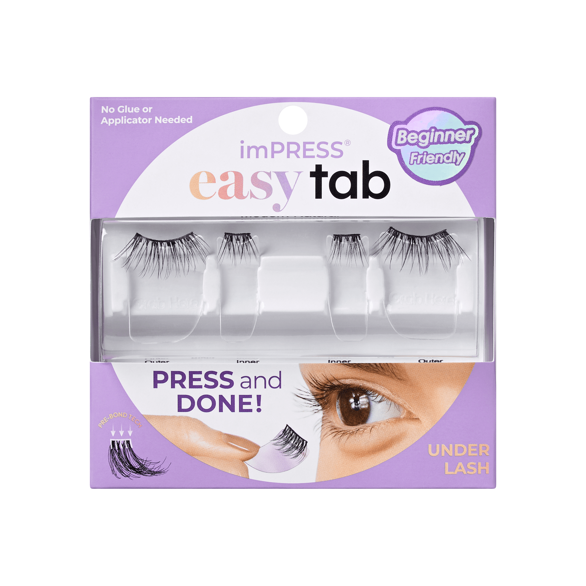 imPRESS Falsies easy tab Self Adhesive Eyelashes Modern Natural