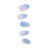 Five blue oval stones on a green background