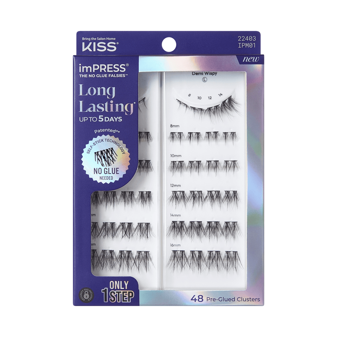 imPRESS Falsies Long Lasting Pre-Glued Lash Clusters Kit - Demi Wispy