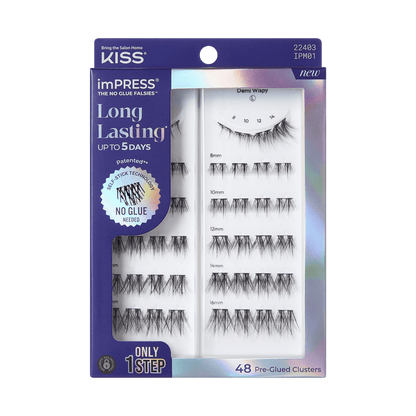 imPRESS Falsies Long Lasting Pre-Glued Lash Clusters Kit - Demi Wispy