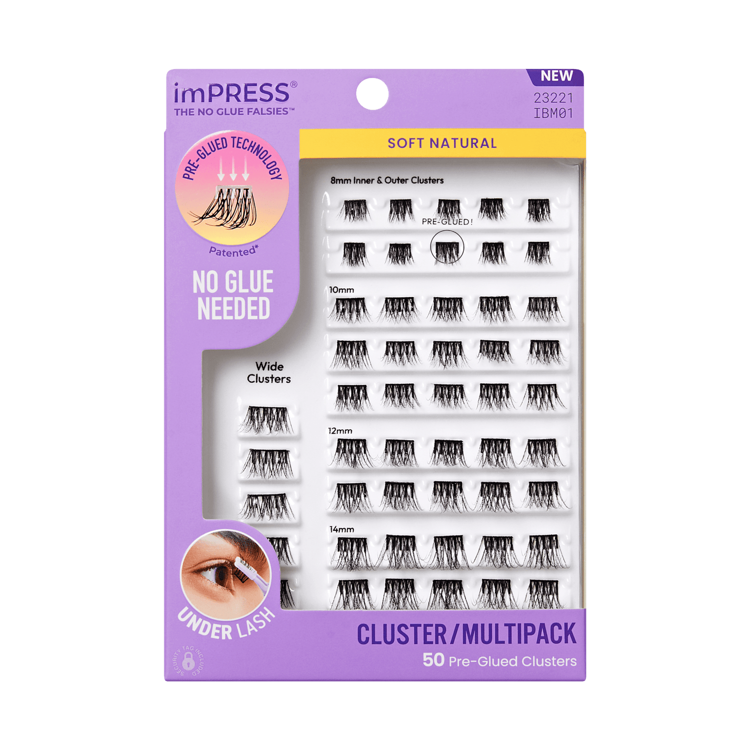 imPRESS Falsies Pre-Glued Lash Clusters Multipack - Soft Natural