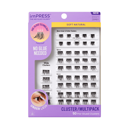 imPRESS Falsies Pre-Glued Lash Clusters Multipack - Soft Natural