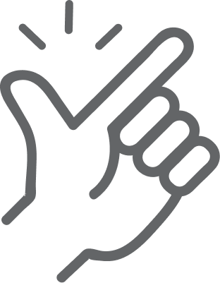 Thumbs up hand gesture with checkmark icon