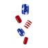 Nail art designs with American flag pattern
