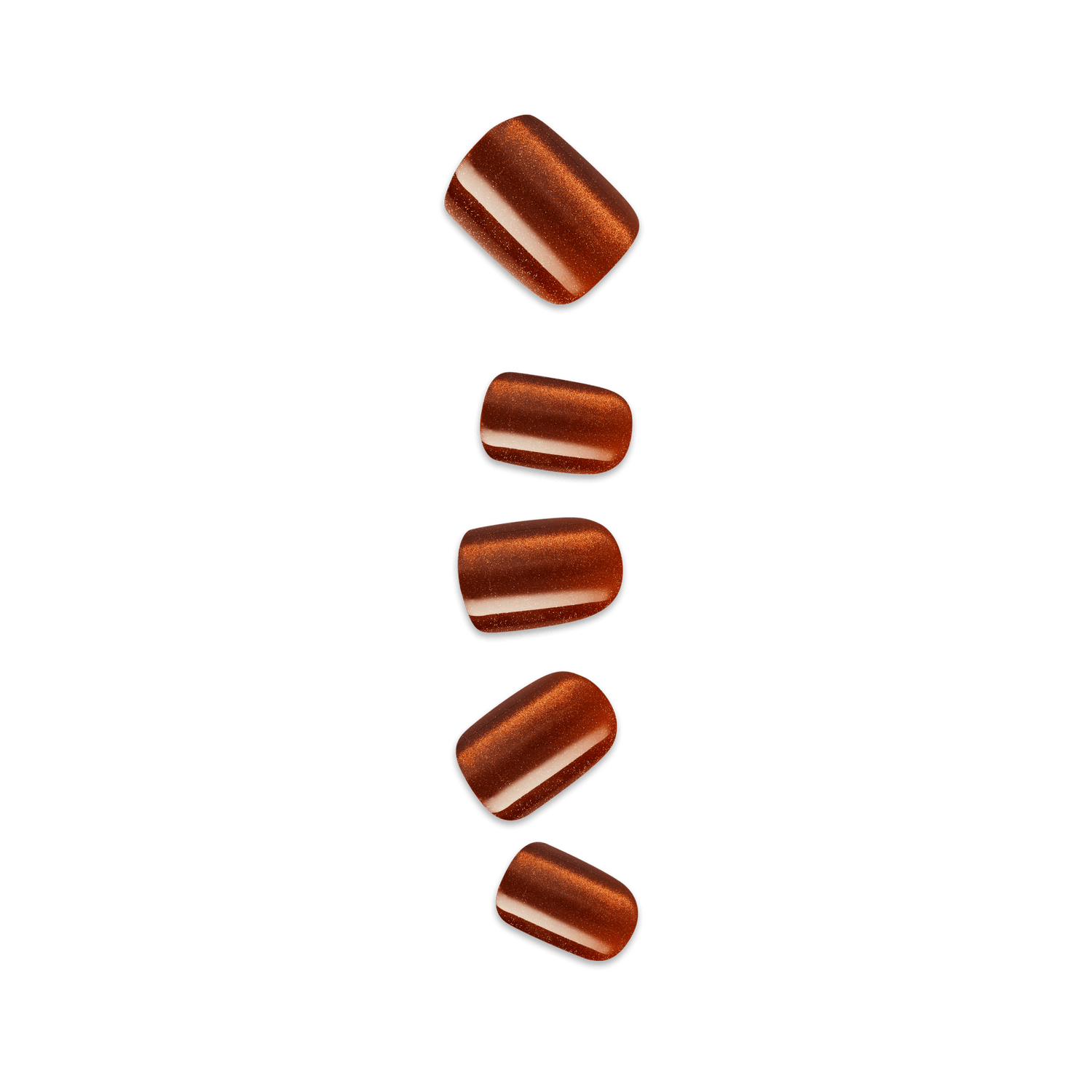 colorFX by Impress No Glue Fake Press On Nails - Ruby Rush | Design, Orange, Short, Squoval, Manicure