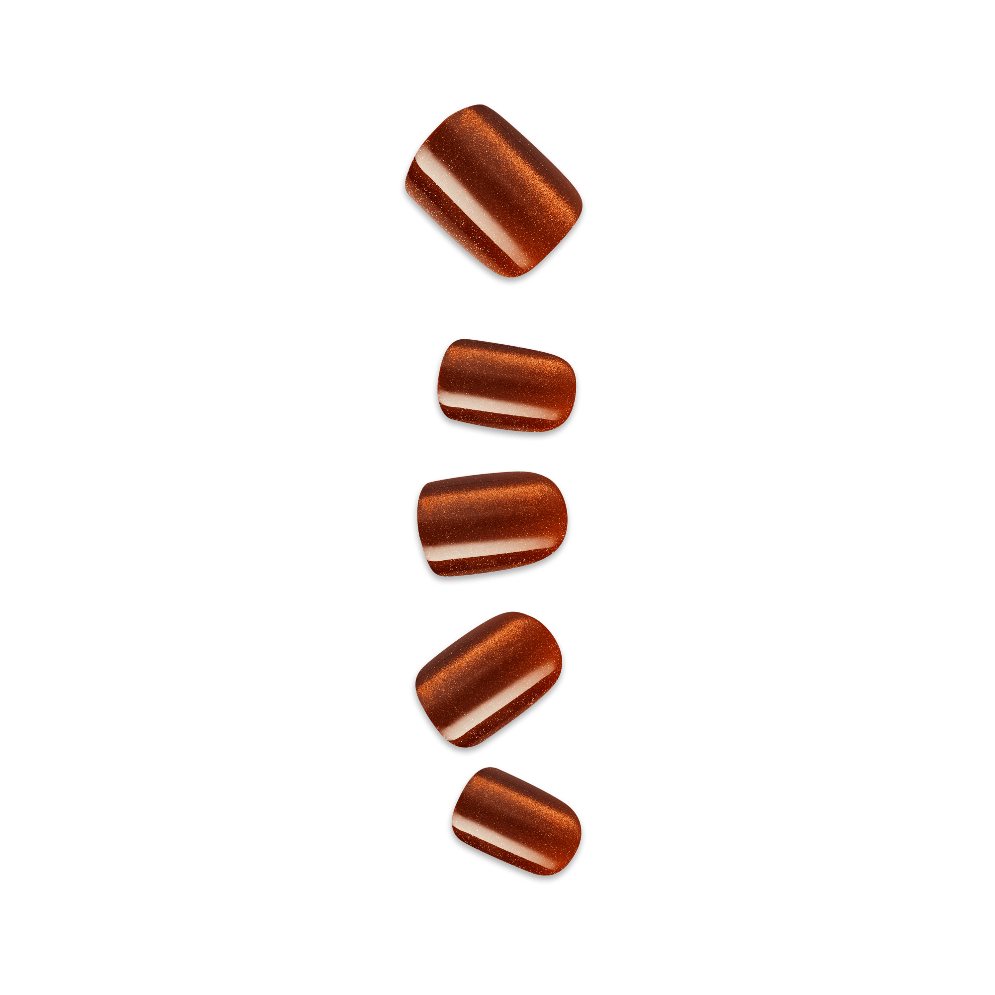 colorFX by Impress No Glue Fake Press On Nails - Ruby Rush | Design, Orange, Short, Squoval, Manicure