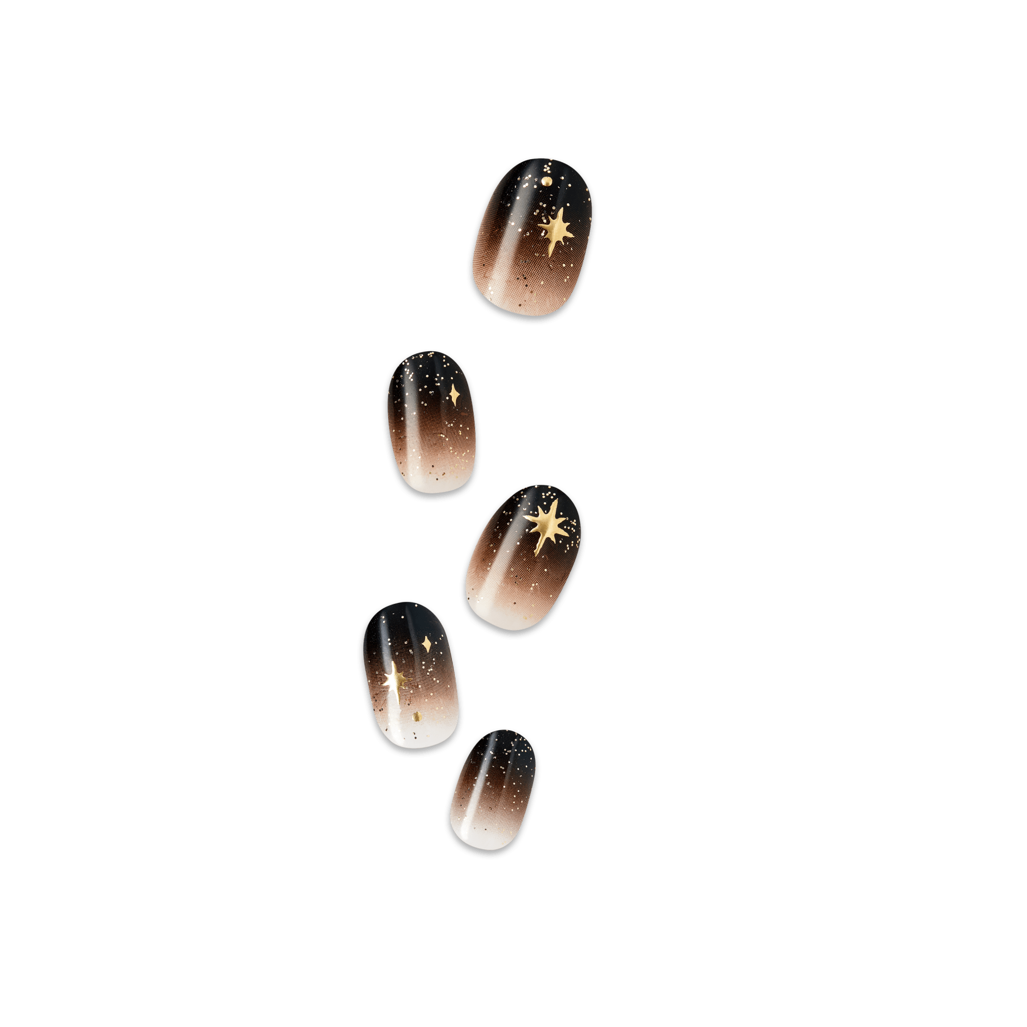 Impress Design No Glue Fake Press On Nails - Corporate Girl | Design, Black, Short, Oval, Manicure