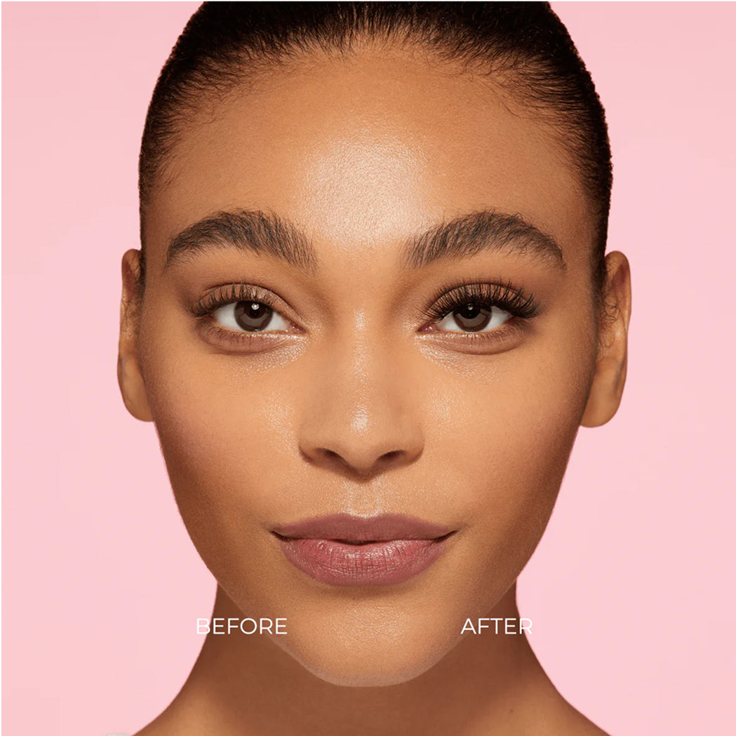 imPRESS Falsies Bold Volume false lashes before and after comparison on model