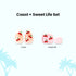 Coast + Sweet Life Set nail manicure and pedicure with cherry design
