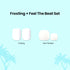 Frosting + Feel The Beat Set: Two nail polish shades in pale pink and cream tones.