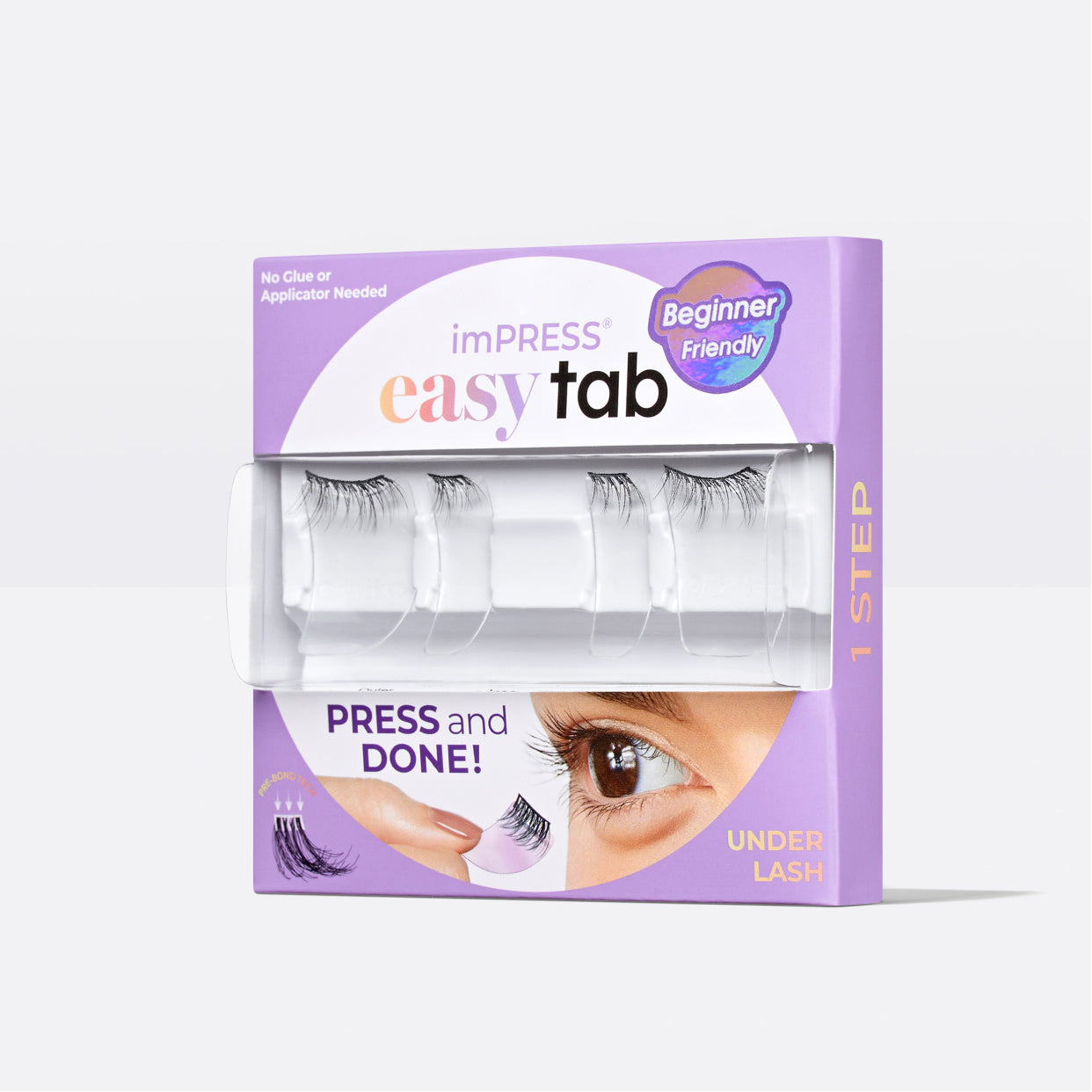 imPRESS easy tab under lash false eyelashes, beginner friendly, press and done